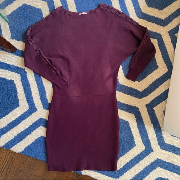 🍇 ORSAY PURPLE LACE WOVEN LONG SLEEVE DRESS! - Picture 7 of 14